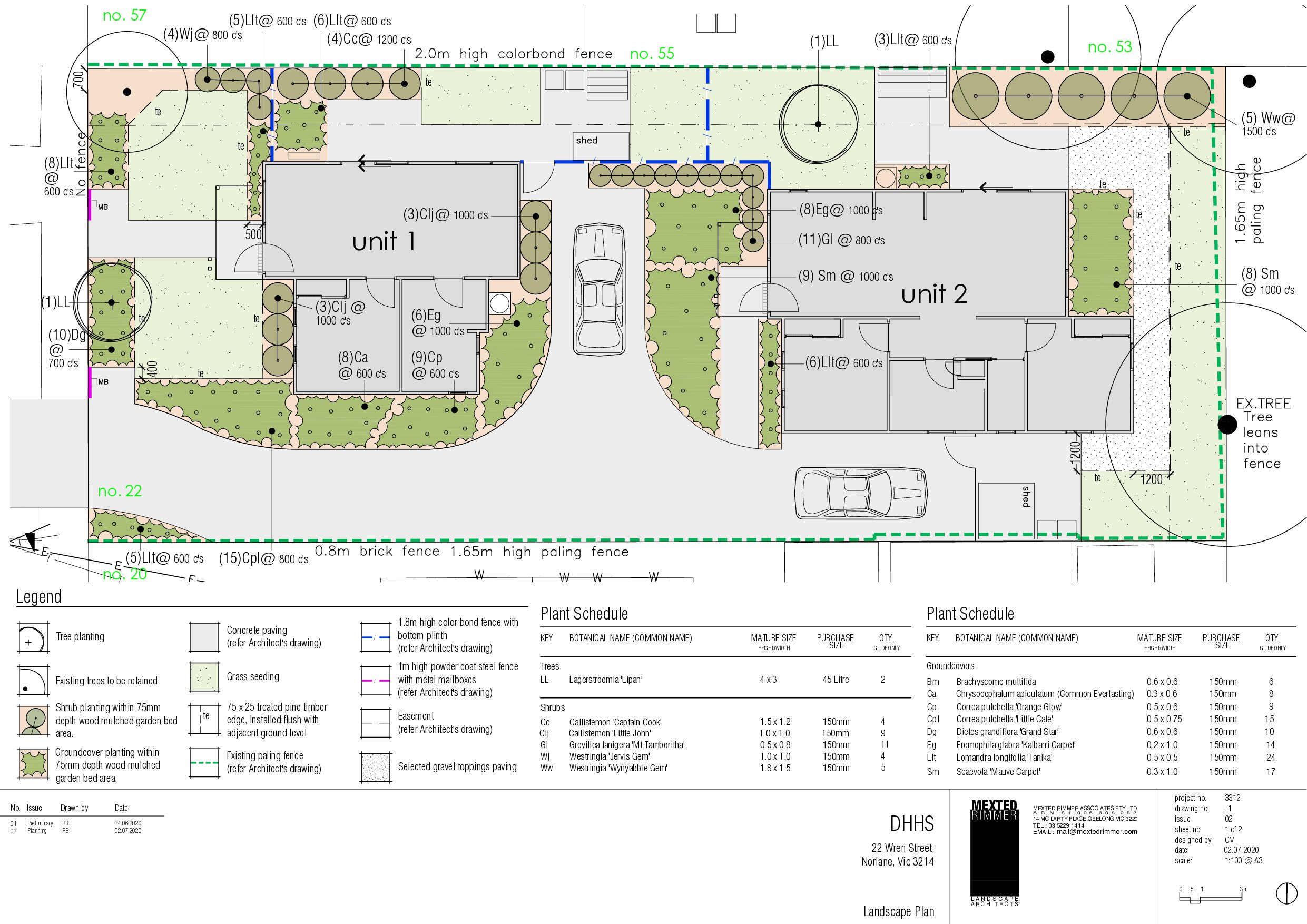 Wren Street Norlane — Landscape Plan
